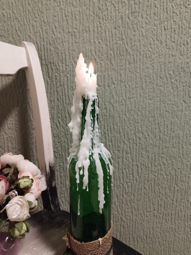 Weisse tropfkerzen - 💚, 10