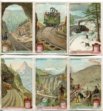 Liebig-Sammelbilder Serie Nr. A 870, Bergbahnen, u.a. Brockenbahn