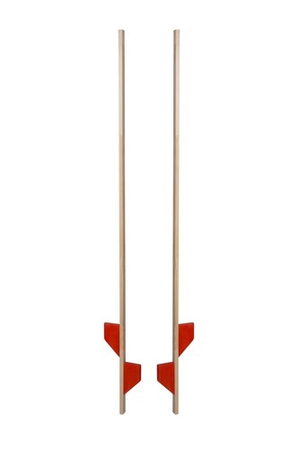 Holzstelzen 170cm rot - rot, holz