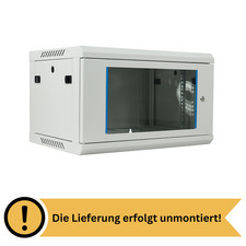 Netzwerkschrank 19 Zoll 6HE Serverschrank,Wandmontage,Rack, unmontiert