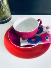 Dibbern Gedeck weinrot korall Solid Color Porzellan voll Decor