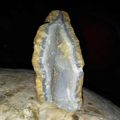 Blauer chalcedon rohstein - blauer,