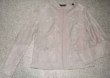 Damen Sweatjacke Taupe Silbergarn offen Gr. 42 Tchibo