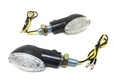 LED Blinker Satz Oval Schwarz
