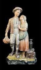 Antike Keramik Figur signiert