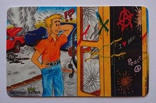 Telefonkarte Telefonwertkarte Sammelkarte 12 DM Telefonzelle Vandalismus Comic