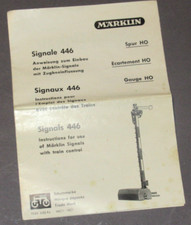 Märklin Anleitung / Anweisung für Signale 446 von 1953