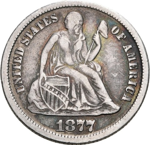 Usa one dime 1877 - dime, cc