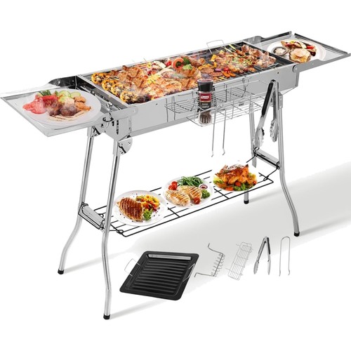 Tragbarer klappgrill aus - tragbarer,