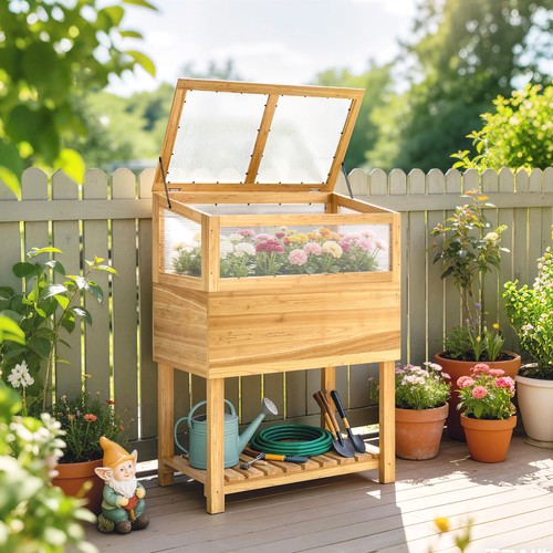 Outsunny hochbeet mit - hochbeet,