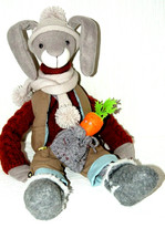 Vintage Hase Dekor Handarbeit