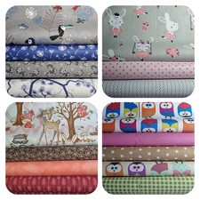 Stoffpaket  4-5 Stoffe 22 x 50 cm Patchworkstoffe 100% BW Reste