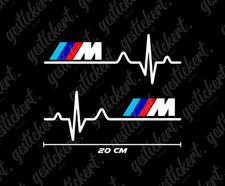 2x 20 cm M Herzschlag Aufkleber passend für BMW Performance Tuning Sticker Decal