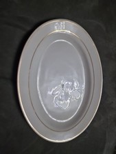 Servierplatte  Fleischplatte Steakplatte China Pearl Petra Gr Ca 31x22,5 Cm.Gold