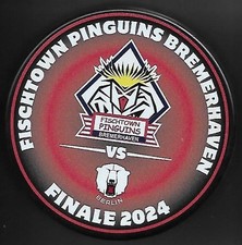 Eishockey Puck  EISBÄREN BERLIN  VS BREMERHAVEN  FINALE 24   DEL NHL