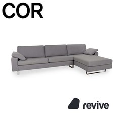 Cor Conseta Stoff Ecksofa Grau