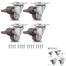 Möbelrollen, 4er-Set, Bremse