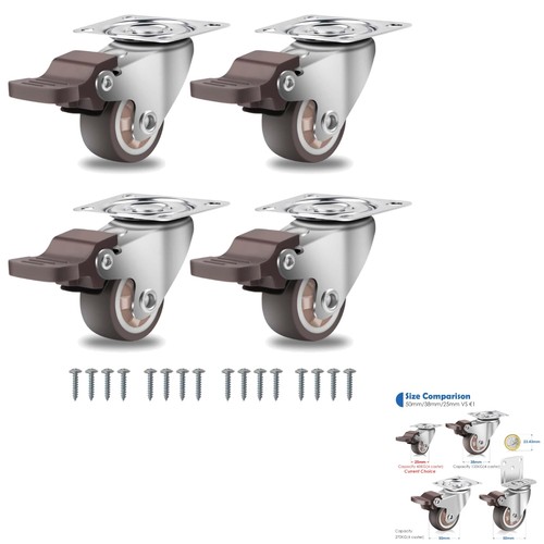 Möbelrollen 4er set - 4er-set,, bremse