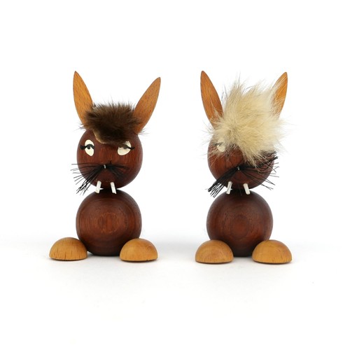 Teakholz hase tierfigur - teakholz,