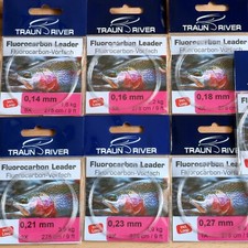  Fluorocarbon Leader Fliegenvorfach mit Loop 9ft /275 cm. 6X -  0X  Leader