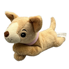 TCM Tchibo Hund Chihuahua ca 30cm Stofftier Kuscheltier Herz Halsband Rosa Braun