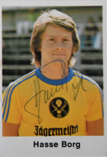 Bergmann 77/78, Hasse Borg, Eintracht Braunschweig, signiert