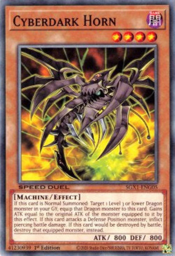 Yugioh cyberdark horn - yugioh,