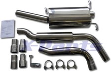 Sportauspuff Auspuff VW Golf 1 Cabrio 70mm 1,3-1,8 Neu Poliert Edelstahl