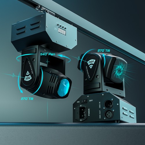 2stk mini led beam - mini, head