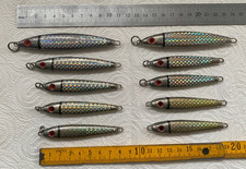 Konvolut - 10Stk.  Pilker Angelblei Blei Angelblei mit Doppelöse. Angelzubehör.