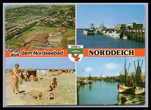 Ansichtskarte nordseebad - ansichtskarte,