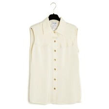 CHANEL 90S BLUSE FR42/44 TOP