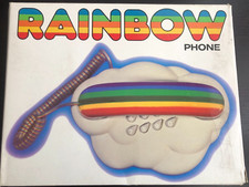 Vintage Telemania 70er 80er Rainbow Phone Telefon Regenbogen Retro Bunt Technik