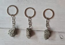 1 Schlüsselanhänger natürlicher Pyrit Kristall,  Rohkristall, Unisex, Geschenk