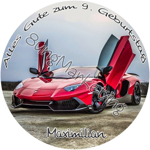 Tortenaufleger fototorte auto - tortenaufleger,