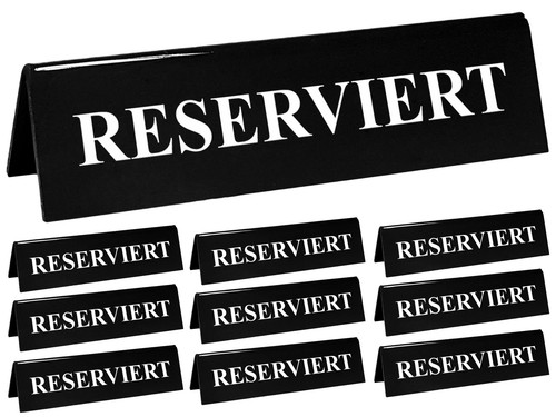 10x tischaufsteller reserviert - 10x,