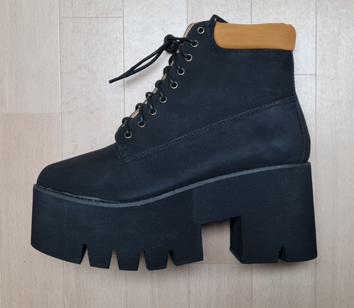 Damen stiefeletten plateau - stiefeletten, gr