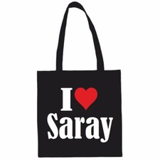 Tasche Beutel Baumwolltasche I Love Saray Schulbeuten Einkaufstasche Sporttasche