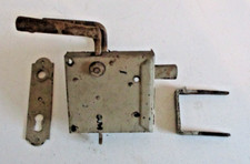 altes Aufschraub-Kastenschloss Stumpfdrückerschloss Knebeldrückerschloss Links