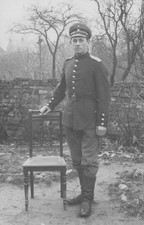 Soldatenportrait vom Fußartillerie-Regiment Bayern, Foto-Feldpostkarte Straßburg