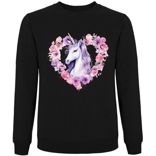 Sweatshirt schwarz einhorn - sweatshirt,