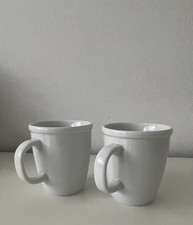 BODUM CORONA Becher Kaffeebecher Henkelbecher Porzellan Weiß 2 Stück