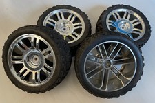 4 x RC Offroad Räder, 1:5 1:6 4 Kant 18mm Chrom Look FG,Reely,Carson usw.