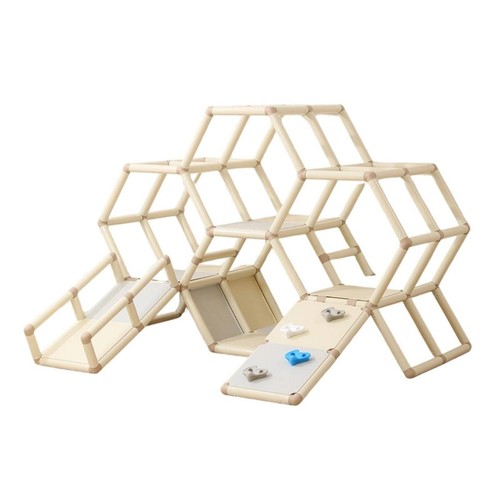 Climbing structure with slide - climbing,
