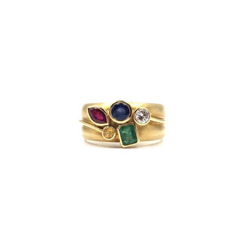 18kt gelbgold ring 750 gold - ring,
