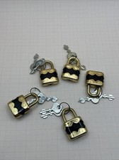 5 Schlösser Schloss Vorhängeschloss Schlüssel alt vintage Tagebuch 15 MM Germany
