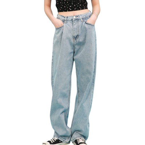 Damen plissiert jeans retro - damen,