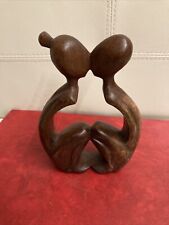 Vintage Holzskulptur Liebende ca. 15 cm