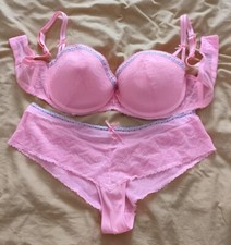 Push Up BH 80D Panty 40/42 Neon Orange Rosa 2 tlg. Set **NEU**