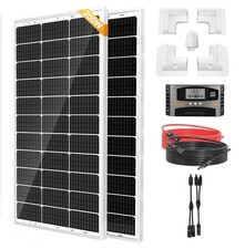 400W Solarplatten Photovoltaikanlagen Kit Solaranlage Komplettset 12V 200W PV